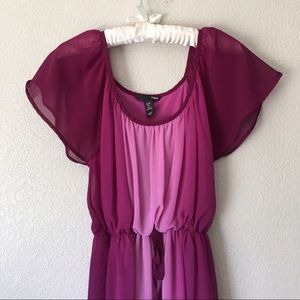 H&M Purple Ombré Colored Flowing Dress